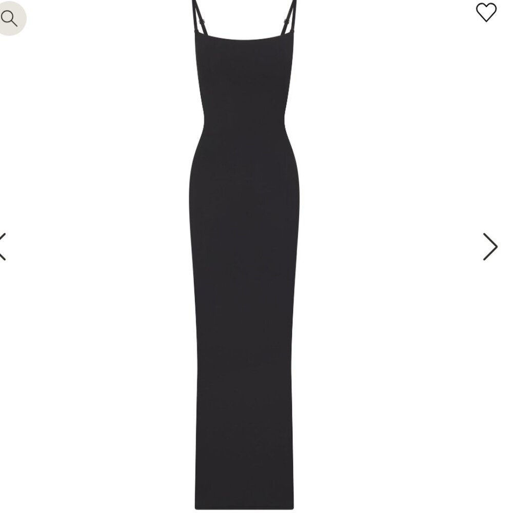 SKIMS NWT LONG SLIP DRESS XS BLACK